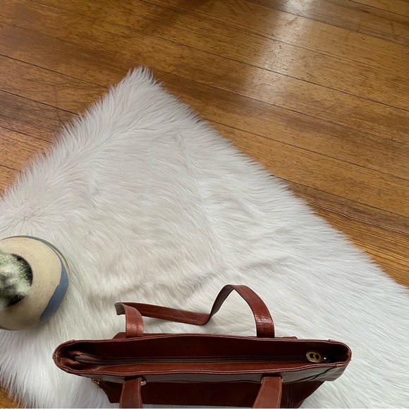 Marino Orlandi vintage 90’s large Italian leather shoulder tote travel bag - Picture 10 of 13